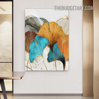 Ginkgo Leafage Spots Nordic Abstract Painting Picture Modern Wall Art Print for Room Finery