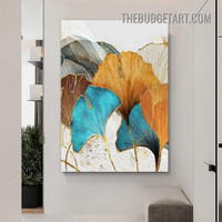 Ginkgo Leafage Spots Nordic Modern Painting Picture Abstract Canvas Wall Art Print for Room Flourish