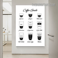 Espresso Typography Modern Painting Picture Canvas Wall Art Print for Room Drape