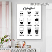 Espresso Typography Modern Painting Picture Canvas Wall Art Print for Room Decoration