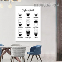Espresso Typography Modern Painting Picture Canvas Wall Art Print for Room Disposition