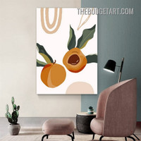 Peach Fruits Scandinavian Painting Picture Canvas Art Print for Room Wall Embellishment