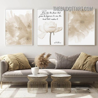Fragrance Typography Modern Painting Picture 3 Piece Canvas Wall Art Prints for Room Finery
