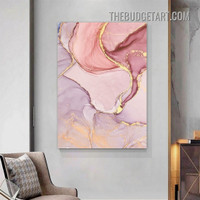 Glazy Smear Marble Abstract Modern Painting Picture Canvas Art Print for Room Wall Finery