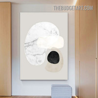Wiggly Smears Abstract Modern Painting Picture Canvas Wall Art Print for Room Décor