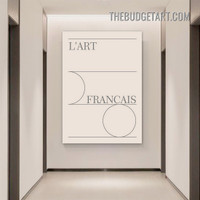 Francis Typography Modern Painting Picture Canvas Wall Art Print for Room Molding