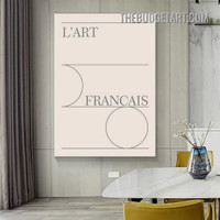 Francis Typography Modern Painting Picture Canvas Art Print for Room Wall Drape