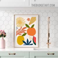 Tropical Leaves Fruits Abstract Modern Painting Picture Canvas Art Print for Room Wall Outfit