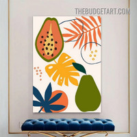 Multicolor Fruits Abstract Modern Painting Picture Canvas Art Print for Room Wall Finery