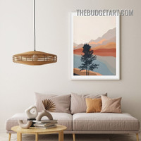 Mountains Lake Abstract Scandinavian Painting Picture Canvas Art Print for Room Wall Assortment
