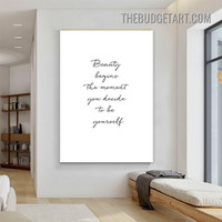 Begins The Moment Typography Modern Painting Picture Canvas Wall Art Print for Room Decoration