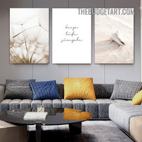 Keep Life Simple Typography Modern Painting Picture 3 Panel Canvas Wall Art Prints for Room Garnish