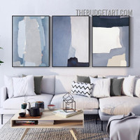 Smudge Abstract Watercolor Scandinavian Painting Picture 3 Piece Canvas Wall Art Prints for Room Garnish