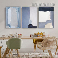 Smudge Abstract Watercolor Scandinavian Painting Picture 3 Piece Canvas Wall Art Prints for Room Ornamentation
