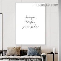 Life Simple Typography Modern Painting Picture Canvas Art Print for Room Wall Ornament