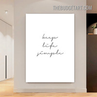 Life Simple Typography Painting Picture Modern Canvas Art Print for Room Wall Molding