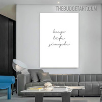 Life Simple Typography Modern Painting Picture Canvas Wall Art Print for Room Adornment