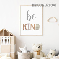 Be Kind Typography Modern Painting Picture Canvas Wall Art Print for Room Embellishment