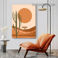Desert Arbor Abstract Landscape Scandinavian Painting Picture Canvas Wall Art Print for Room Décor