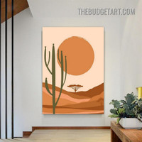 Desert Arbor Abstract Landscape Scandinavian Painting Picture Canvas Wall Art Print for Room Drape