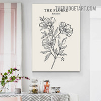 The Floral Typography Modern Painting Picture Canvas Wall Art Print for Room Assortment
