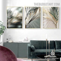 Palm Green Leaves Botanical Modern Painting Pic Canvas Print for Room Wall Décor