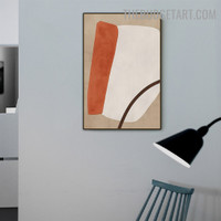 Curve Line Abstract Minimalist Modern Painting Pic Canvas Print For Room Wall Décor