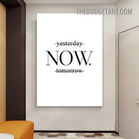 Yesterday Typography Modern Painting Picture Canvas Wall Art Print for Room Embellishment