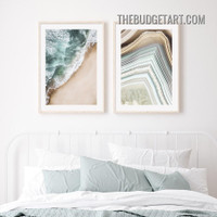 Colorful Marble Design Abstract Modern Painting Picture 2 Piece Canvas Art Prints for Room Wall Outfit