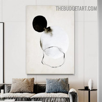 Twisting Lines Speckle Abstract Modern Painting Picture Canvas Wall Art Print for Room Adornment