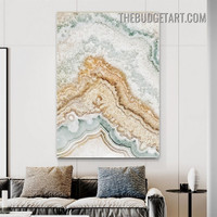 Discoloration Marble Pattern Abstract Modern Painting Picture Canvas Wall Art Print for Room Drape