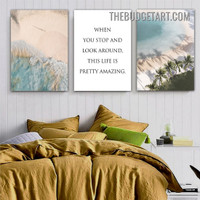 Pretty Amazing Typography Modern Painting Picture 3 Panel Canvas Wall Art Prints for Room Molding