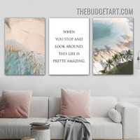 Pretty Amazing Typography Modern Painting Picture 3 Piece Canvas Art Prints for Room Wall Illumination