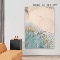 Ocean Seashore Landscape Modern Painting Picture Canvas Art Print for Room Wall Garniture