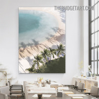 Sea Trees Botanical Modern Painting Picture Canvas Wall Art Print for Room Flourish