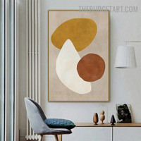 Dimidium Sphere Abstract Minimalist Modern Painting Picture Canvas Print for Room Wall Drape
