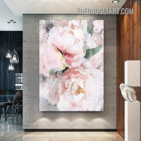 Peony Blossoms Abstract Floral Modern Painting Picture Canvas Art Print for Room Wall Ornamentation