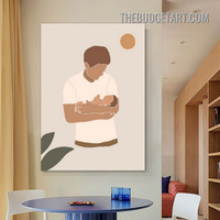 Father Baby Abstract Scandinavian Painting Picture Figure Canvas Art Print for Room Wall Décor