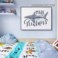 Greatness Typography Modern Painting Picture Canvas Art Print for Room Wall Illumination