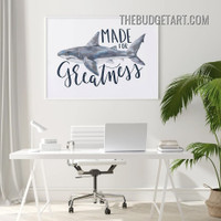 Greatness Typography Modern Painting Picture Canvas Wall Art Print for Room Embellishment