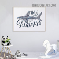 Greatness Typography Modern Painting Picture Canvas Art Print for Room Wall Trimming