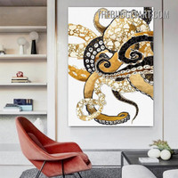 Giant Pacific Octopus Abstract Sea Animal Modern Painting Picture Canvas Art Print for Room Wall Disposition
