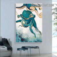 Octopus Abstract Sea Animal Modern Painting Picture Canvas Art Print for Room Wall Decoration