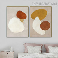 Roundly Scars Abstract Minimalist Modern Painting Pic Canvas Print for Room Wall Garnish