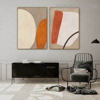 Big Smudges Abstract Minimalist Modern Painting Picture Canvas Print for Room Wall  Disposition