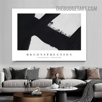 Deconstructions Typography Vintage Painting Picture Canvas Art Print for Room Wall Finery