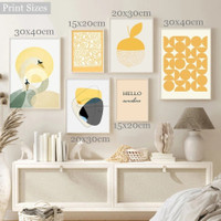 Patchy Spheres Spots Abstract Wall Painting Photograph Geometric 6 Panel Scandinavian Canvas Print Sets for Home Moulding