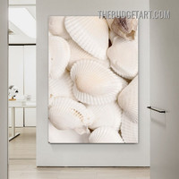 Giant Heart Cockle Abstract Scandinavian Painting Picture Canvas Wall Art Print for Room Finery