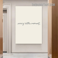 Little Moment Typography Modern Painting Picture Canvas Wall Art Print for Room Drape