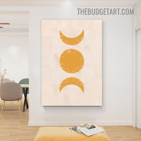 Sun Moons Abstract Scandinavian Painting Picture Canvas Art Print for Room Wall Trimming